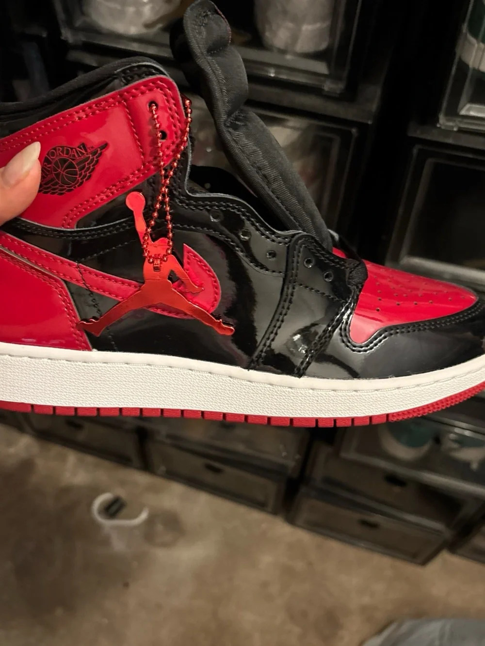 Jordan Air Jordan 1 Retro High Black Red Patent Leather
